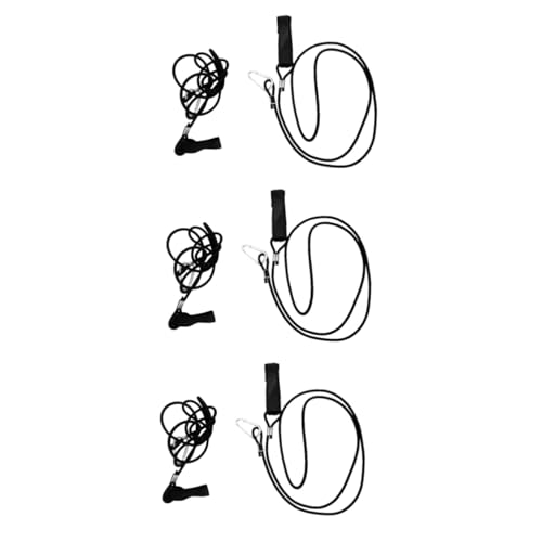 ifundom 6pcs Kayaking Canoe Safety Lanyard Elastic Strap Carabiner for for Kayak Roof Racks and Outdoor Adventures Thickness