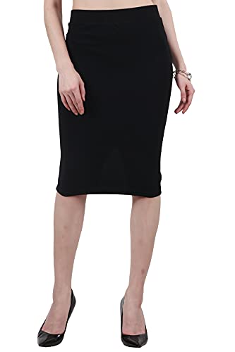 Image of POPWINGS Casual Solid Pencil Skirt for Women || Semi-Formal Office Wear Knee-Length Skirt for Women || Stylish Mini Skirt for Women || Summer Pencil Skirt for Women