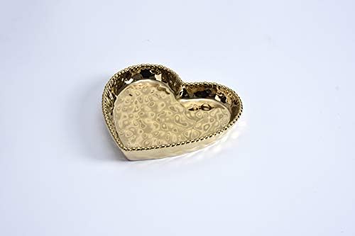 Pampa Bay Love is in the Air Medium Heart Dish (1, Gold)