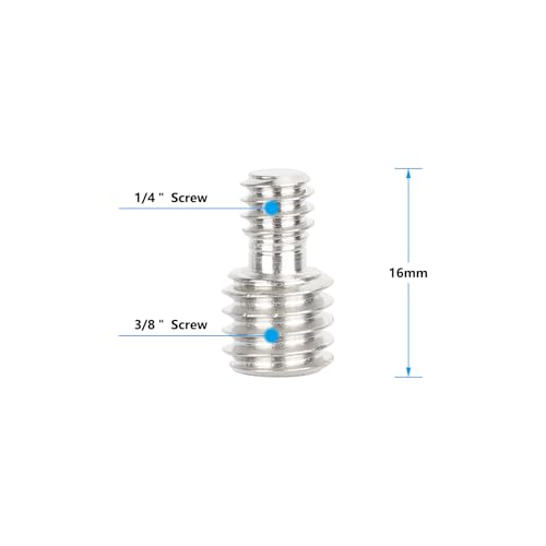 CAMVATE 1/4-20 Stecker auf 3/8-16 Stecker Schraubadapter (5 Stück)-3663