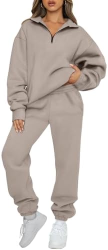 AUTOMET Women's Sweatsuits 2 Piece Outfits Lounge Sets Long Sleev...
