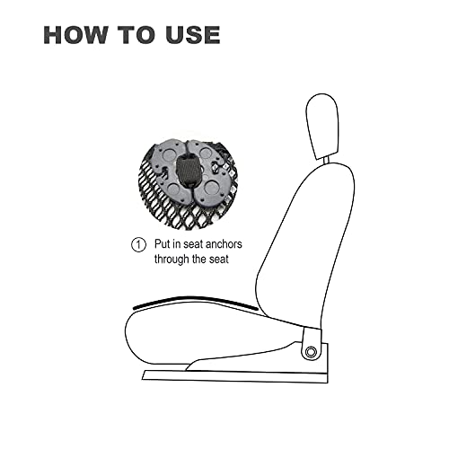 Carrotez 2 Pack Double Breathable 3D Air Mesh Car Seat Cool Cushion Cover Pad For Cars Seats Cool Chair Seat, Car Seat Pads, Home Office Chair, Wheelchair, 17.75" X 17.75" (Black) #TOP3