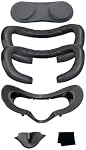 VR Pad de couverture pour l'index de la valve, support d'interface faciale magnétique PU Couvercle en cuir de mousse pour l'indice de valve, tampons en silicone noir VR Accessoires (ensemble de six pièces)