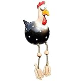 Jardin art déco poulet jambes poulet bite décoration poulet oiseau statue bord siège intérieur extérieur cour décoration (Color : noir)