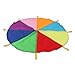 DYNWAVE Rainbow Parachute Toy Kids Outdoor Games Challenge Outdoor Exercise Toys Rainbow Umbrella for Party Toy Playground Boys Girls, 360cm