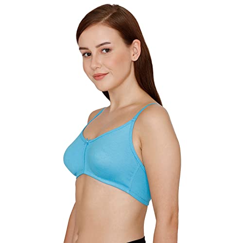 Image of Zivame for Women Polyester Cotton Non Padded Wired Casual 3 /4Th Coverage T-Shirt Bra (ZI1882COREPYELW0038C Yellow 38C)
