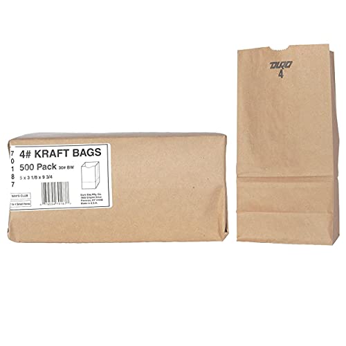 Duro Bag 4# Kraft Bags - 500 Count