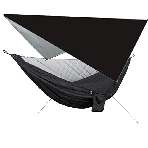 Hamaca para Acampar con mosquitera, Hamaca Individual y Doble Liviana, portátil para 2 Personas para Acampar, Caminar, Sobrevivir, Viajar Cover