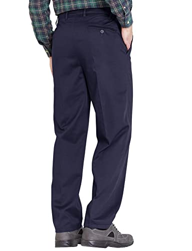 Chums Men's Stain & Water-Resistant Cotton Chino with Side Elasticated Waist, Durable and Practical Stretch Fabric Pant Navy3