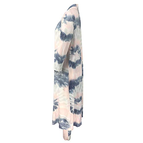 Image of Max2co Women 2 Piece Outfits Floral Long Sleeves Open Front Cardigan Cover up with Leggings High Waist Long Pants Set