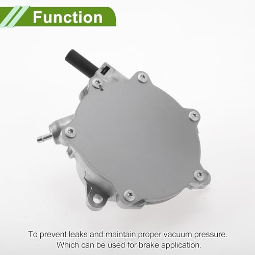 Bomba de vacío para frenos n.o 2722300565, bomba de vacío para motor para Mercedes-Benz C230 2006-2007 V6 2.5L (serie W203), aleación de aluminio, tono plateado, 1 unidad miniatura 5