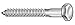 Hex Lag Screw, 3/8x4 In L, PK50