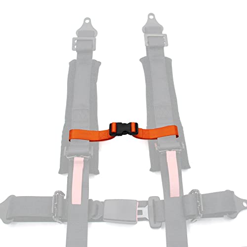 MAOERYAN 2 PACK Sternum Strap For 2 inch 3 inch 4 point 5 point UTV ATV Golf Cart Go Kart UTV harnesses seat Safety Harness (Orange 2 PACK)