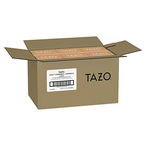 Tazo Calm Chamomile Enveloped Hot Tea Bags Herbal, Caffeine Free, Non Gmo, 24 Count, Pack Of 6 #TOP4