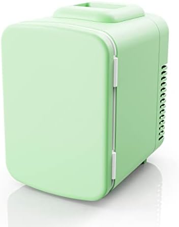 Reemix Mini Fridge, 3.7 Liter/6 Can Portable Cooler and Warmer Personal Refrigerator for Skin Care, Cosmetics, Beverage, Food,Great for Bedroom, Office, Car (Green)