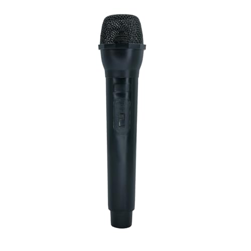 PEWHAUL Microphone Pretend Play Toy for Kids,1:1 Realistic Simulation Mic Prop for Role Playing, Host Practice and Pretend Singing (Non-Functional, 23cm, Black)