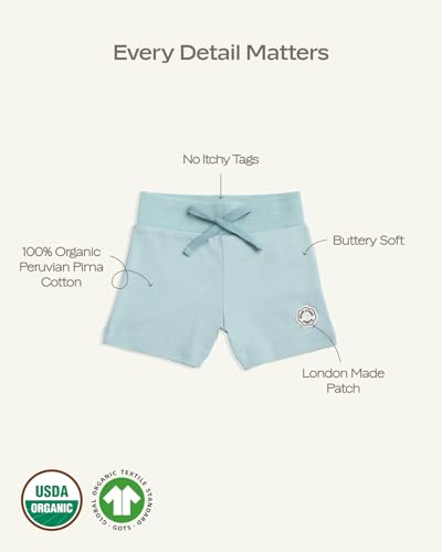 MON CHOU Organic Cotton Baby Shorts - 100% Pima Cotton Toddler and Infant Shorts - Ultra Soft, Lightweight & Breathable2