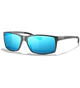 JOLLYNOVA Mens Sunglasses Polarized UV400, Metal Frame for Driving Fishing Sports, Carbon Fiber &...