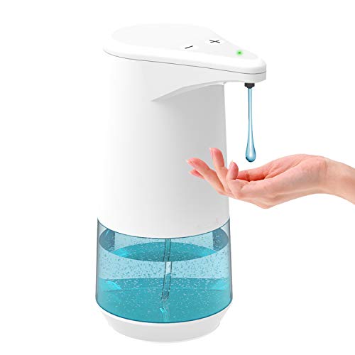 Aucma Distributeur Savon Automatique,Distributeur de Savon Mousse 350ml avec Capteur Infrarouge sans Contact pour Salle de Bains Cuisine, hôtel, Restaurant