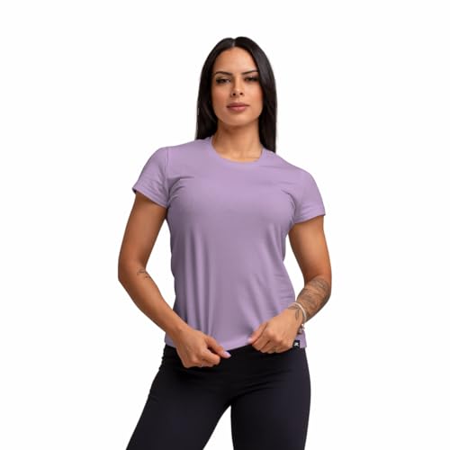 Camiseta Algodão Solid Muvin - Feminino - Mais Conforto - Academia – Camiseta Manga Curta - Treino F