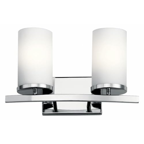 Kichler Crosby 2-Light Bathroom Vanity Light, Chrome