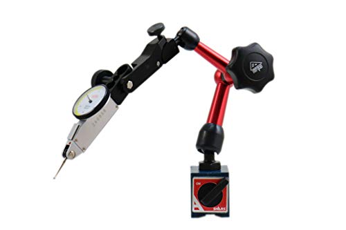 Shars 66 Lbs Mini Universal Magnetic Base Indicator Holder Speed Set Fine Adjustment with 0.03" Dial Test Indicator 202-7957(202-7934+303-3203) P]