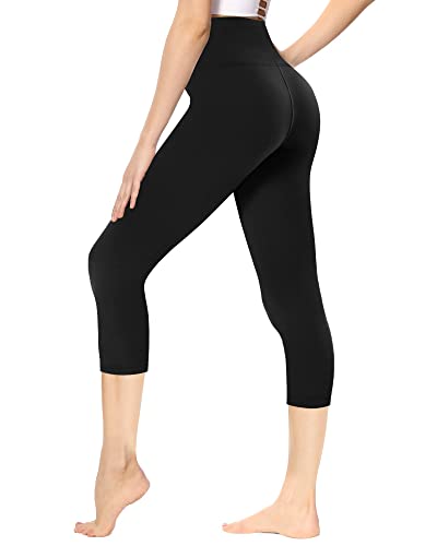 Sport Leggings Damen 3/4 High Waist - Yoga Hose Mit Taschen, Scrunch Butt Design & Atmungsaktiv Für Fitness