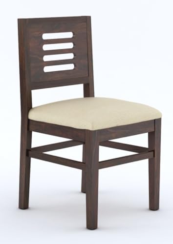Image of MAMTA DECORATION Solid Sheesham Wood 4 Seater Dining Table Set | Four Seater Dinner Table with 4 Cushions Chairs | Dinning Table Set 4 Seater for Living Room, Hotels & Restaurant (Walnut Finish)
