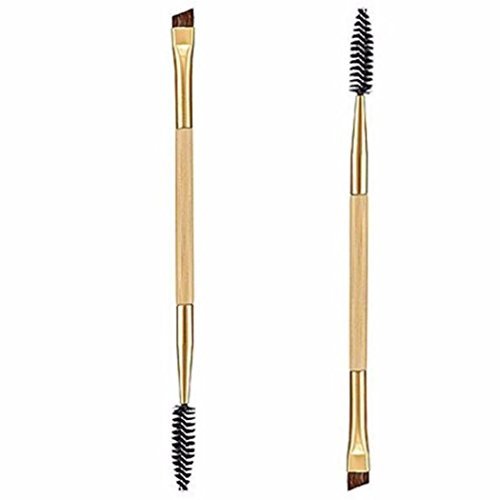 Makeup IBTS 1PCS Makeup Bamboo Handle Double Eyebrow Brush + Eyebrow Comb