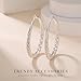 Senteria Silver Hoop Earrings for Women 925 Sterling Silver Hoops Earrings Hypoallergenic Lightweight Large Silver Hoop Earrings Thick Twisted Hoops