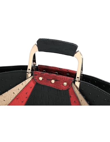 Image of Bag Woman Large Capacity Leather Purse Fashion Designer Metal Top Handle Handbags Women Crossbody Large Bags for Women Tote