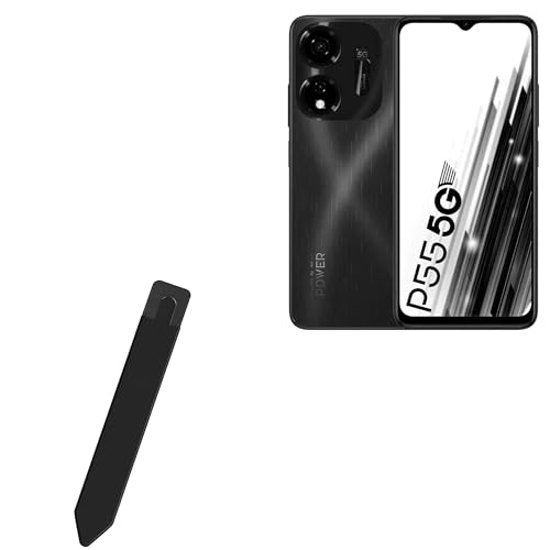 BoxWave Stylus Pouch Compatible with itel P55 5G - Stylus PortaPouch, Stylus Holder Carrier Portable Self-Adhesive - Jet Black