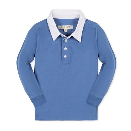 Hope & Henry Boys' Long Sleeve Rugby Polo Shirt