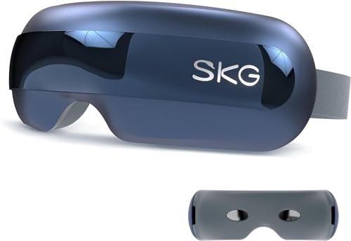 SKG E3 PRO- Masajeador de ojos con calor, vibración y música Bluetooth, antifaz que ayuda con ojeras y ojos secos, mejora la calidad del sueño, regalos para toda la familia