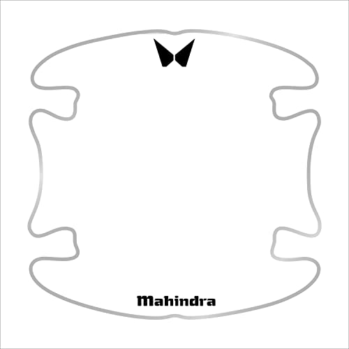 Image of BFRC 3D Gel Finish Car Door Transparent Handle Cup Scratch Guard Sticker Universal for Specific Brand (Pack of 5) (MRDRVAR) (NEWMAHINDRA)