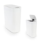 BESCH Cubo de Basura para Baño 32.5 x 17.5 x 37 cm 20 Litros con Tapa Sensor de...