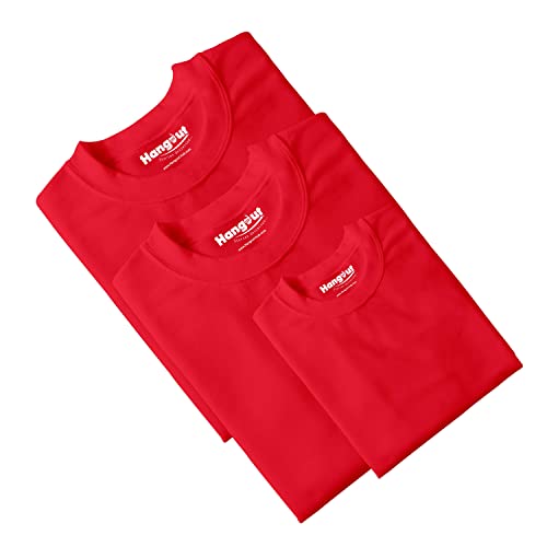 Image of Hangout Hub GiftsCafe.MWG1 Family Tshirt | Best Dad Mom Daughter Ever Printed Tees | Regular Fit Twinning T-Shirts (Cotton | Pack of 3 | Black)