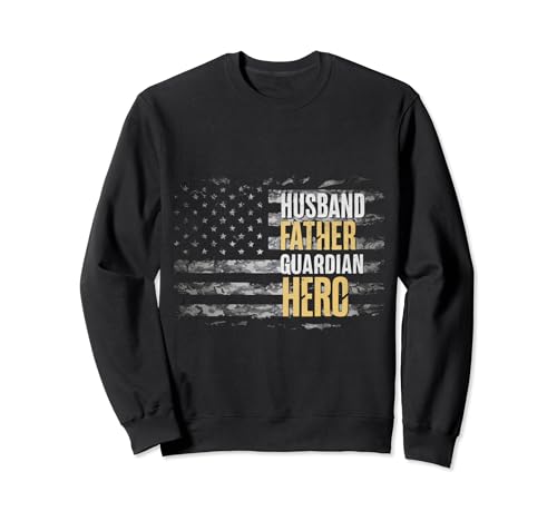 Express Your Pride with Patriotic Dad & Hero Theme Sweatshirt