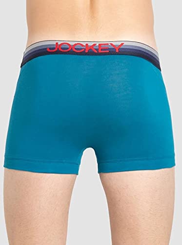 Image of Jockey US20 Men's Super Combed Cotton Elastane Stretch Solid Trunk with Ultrasoft Waistband