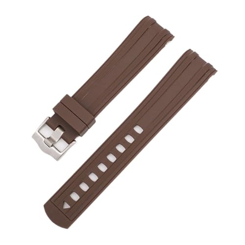 [SLFJEYTX] X Swatch MoonSwatch�u���X���b�g�p�J�[�u�G���h�X�g���b�v1�A�h���_�C�r���O�E�H�b�`�o���h20mm�p(Brown)