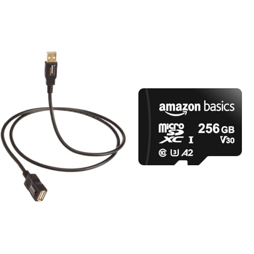 Image of amazon basics USB 2.0 - A-Male to A-Female Extension Cable for Personal Computer, Printer (Black, 9.