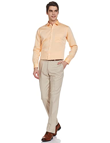 Image of Park Avenue Men's Pure Cotton Checks Pattern Slim Fit Semi Cutaway Collar Full Sleeve Formal Shirt