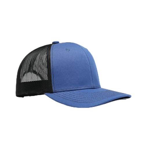 Gorra de camionero azul y negra con logotipo personalizado bordado para hombre y mujer