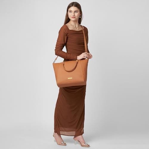 Image of Caprese Foxtail Large Satchel Bag for Women with Adjustable & Detachable Strap | Multiple Compartments | Versatile Shoulder, Crossbody & Handheld Bag for Work, Travel, and Everyday Use
