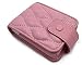 Longjet Lipstick Case with Mirror Cute Makeup Bag Genuine Leather Cosmetic Pouch (Pink)