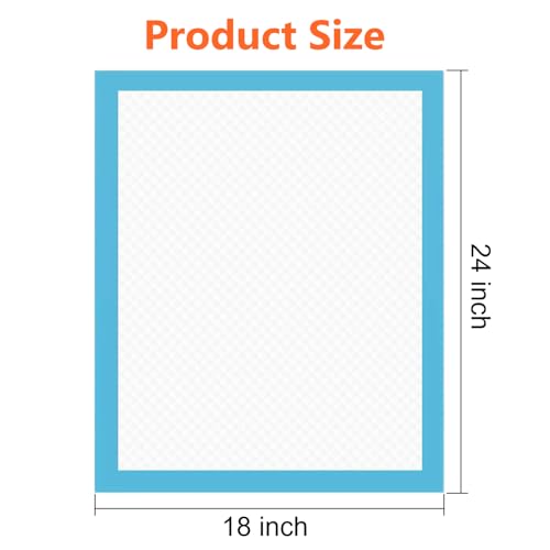 Image of Aurora Pet Dog and Puppy Pee Pads with 5-Layer Leak-Proof Design and Quick-Dry Surface for Potty Training, Super Absorbency, Regular 18x24 Inch (100 Count) - Blue & White