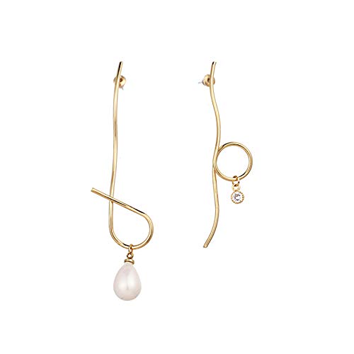 Boucles d'oreilles longues asymétriques en alliage pour femme