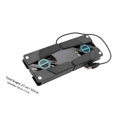 Base para portátil con doble ventilador y diseño plegable miniatura 2
