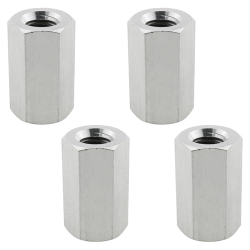 Review de Tornillo sin fin y tuerca disponible en línea para comprar. 35 Heyous - Tuerca de acoplamiento hexagonal plateada M10 x 1,5 paso de 30 mm de largo de acero inoxidable para tornillos de montaje, tornillo de tornillo sin fin