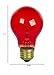 Sunlite 40447 Incandescent Red A19 25W Light Bulbs with Medium E26 Base (6 Pack)